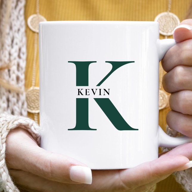 Eleganter Name des Minimalistischen Monogramms Kaffeetasse (Von Creator hochgeladen)