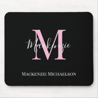 Eleganter Name des Personalisierten Monogramms in Mousepad