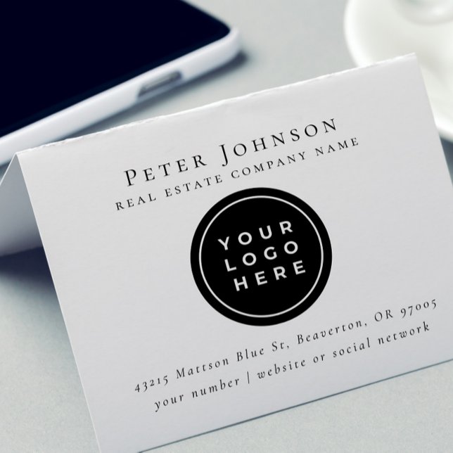 Eleganter Name des Round-Anwesen-Logos Gummistempel (Von Creator hochgeladen)