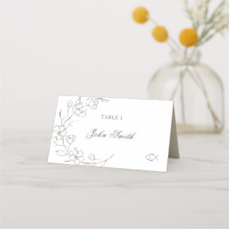 Eleganter Name Food Card Platzkarte
