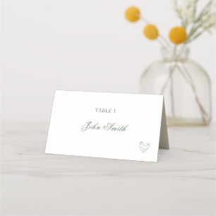 Eleganter Name Food Card Platzkarte