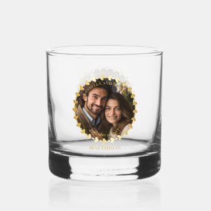 Eleganter Name für Hochzeit oder Jubiläum Foto Whiskyglas