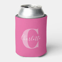 Eleganter Name für moderne Monogramme in Hot Pink
