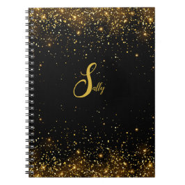 Eleganter Name für Monogramm-Skripte für Black & G Notizblock