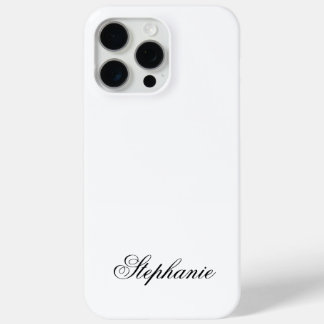 Eleganter Name für Schwarz-Weiß-Monogramm Case-Mate iPhone Hülle