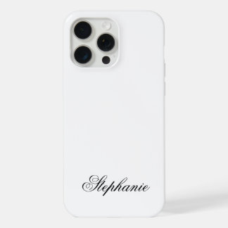 Eleganter Name für Schwarz-Weiß-Monogramm iPhone 15 Pro Max Hülle