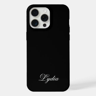 Eleganter Name für Schwarzes Gehäuse und Weißes Mo iPhone 15 Pro Max Hülle