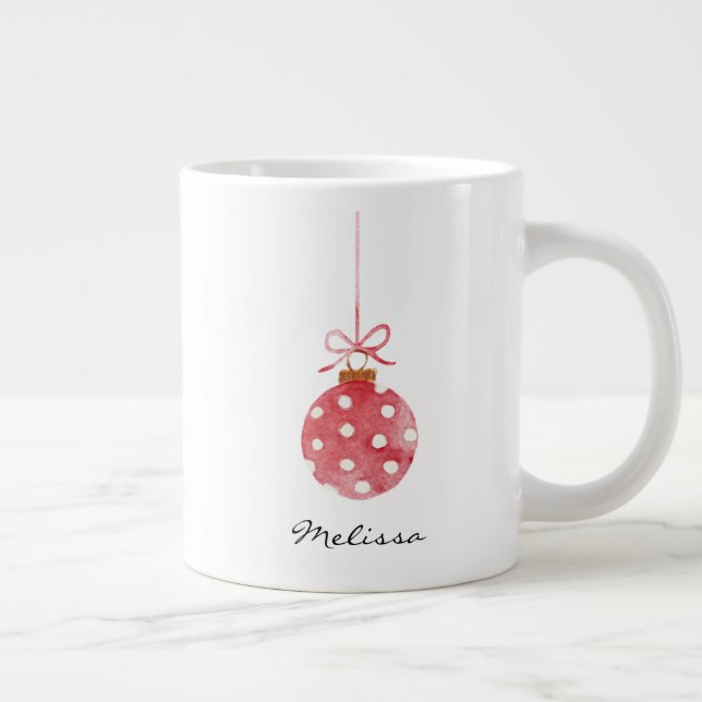 Eleganter Name für Weihnachtsfeiertage Personalisi Jumbo-Tasse (Rechts)