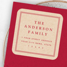 Eleganter Name Grenze Kraft Look Rücksendeadresse