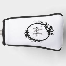 Eleganter Name in der Schwarzen/Weißen Monogramm