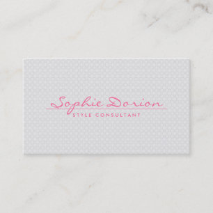 ELEGANTER NAME IN ROSA AUF VINTAGE-MUSTER VISITENKARTE