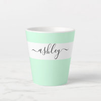 Eleganter Name in Script Typografie Mint Green