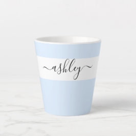 Eleganter Name in Script Typografy Powder Blue Milchtasse