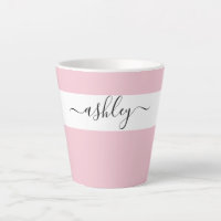 Eleganter Name in Skript-Typografie Rosa