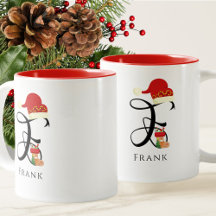 Eleganter Name Initial Modern Letter F Holiday