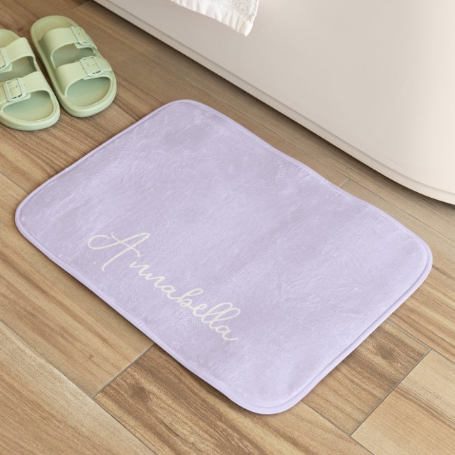 Eleganter Name Lila Lavender Badematte (Von Creator hochgeladen)