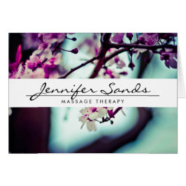 ELEGANTER NAME MIT CHERRY BLOSSOMEN Faltkarte