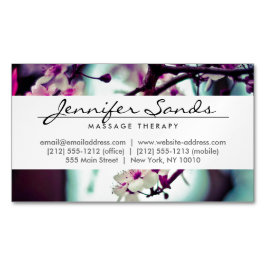 ELEGANTER NAME MIT CHERRY BLOSSOMEN MAGNETISCHE VISITENKARTE