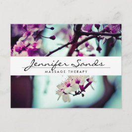 ELEGANTER NAME MIT CHERRY BLOSSOMS Postkarte