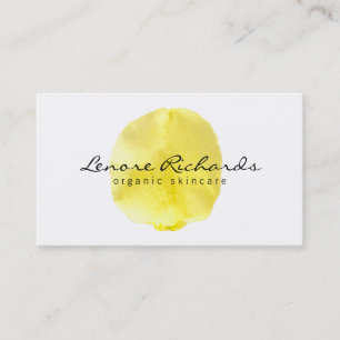 Eleganter Name mit gelber Blume Petal II Visitenkarte