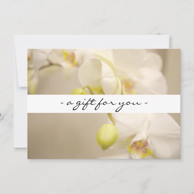 ELEGANTER NAME mit ORCHIDS-Geschenkgutschein (Vorderseite)