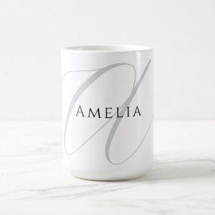 Eleganter Name Monogramm Anfangsbuchstabe Kalligra Kaffeetasse