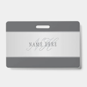 Eleganter Name & Monogramm-Buchstabe (oder anderer Ausweis