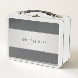 Eleganter Name & Monogramm-Buchstabe (oder anderer Metall Brotdose