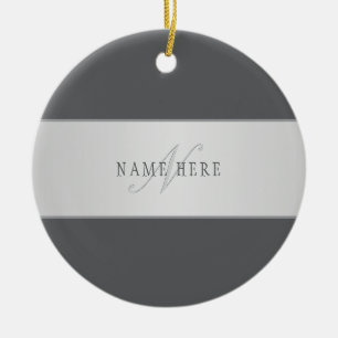 Eleganter Name & Monogramm-Schriftzug (oder andere Keramik Ornament