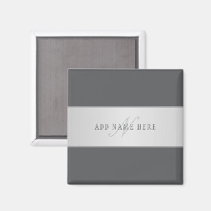 Eleganter Name & Monogramm-Schriftzug (oder andere Magnet