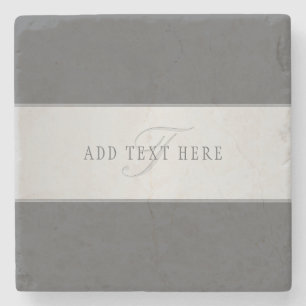 Eleganter Name & Monogramm-Schriftzug (oder andere Steinuntersetzer
