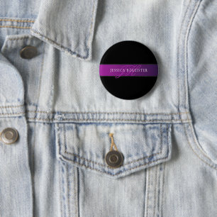 Eleganter Name & monogrammiertes Initial/Initialen Button