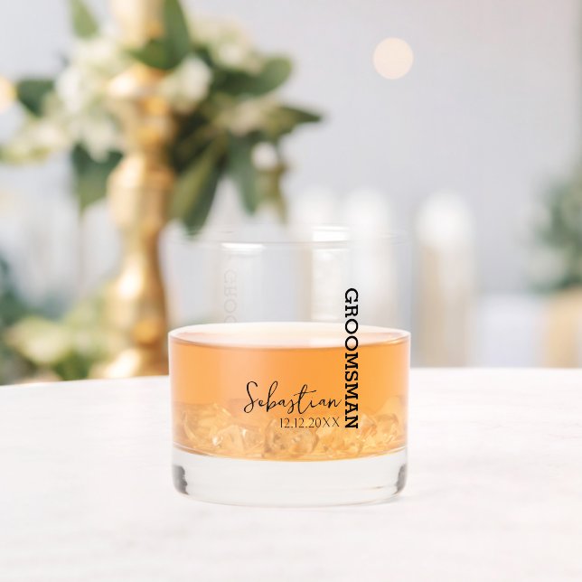 Eleganter Name Personalisiert Wedding Trauzeuge Whiskyglas (Insitu (Hochzeit))