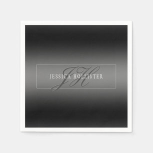 Eleganter Name und Mit Monogramm Initialen   Schwa Serviette