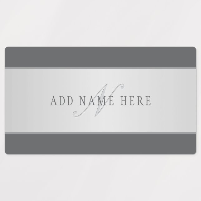 Eleganter Name und Monogrammschrift (oder anderer  Etiketten (Design 1)