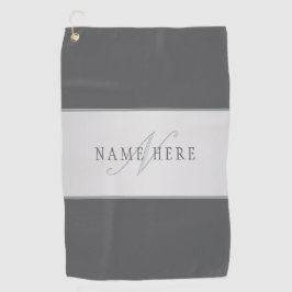 Eleganter Name und Monogrammschrift (oder anderer  Golfhandtuch