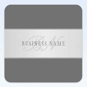 Eleganter Name und Monogrammschrift (oder anderer  Quadratischer Aufkleber