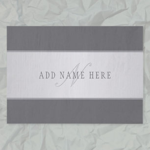 Eleganter Name und Monogrammschrift (oder anderer Seidenpapier