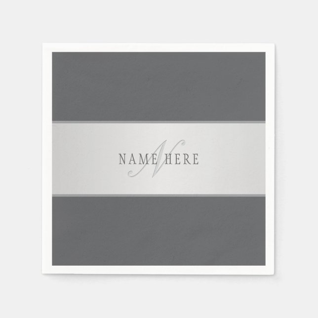 Eleganter Name und Monogrammschrift (oder anderer  Serviette (Vorderseite)