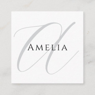 Eleganter Namensmonogramm Anfangsbuchstabe Kalligr Begleitkarte