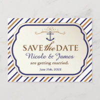 Eleganter Nasenstreifen Save the Date Postkarte