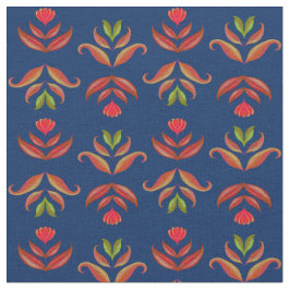 Eleganter Navy Blauer Folk Rustikaler, gemütlicher Stoff