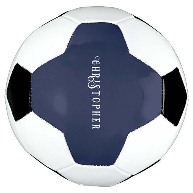 Eleganter Navyblauer Fußball mit individuellem Nam (Gedreht)
