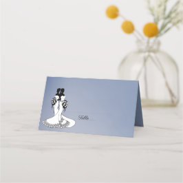 Eleganter Nebel Lesbian. Hochzeitsplatzkarten Platzkarte