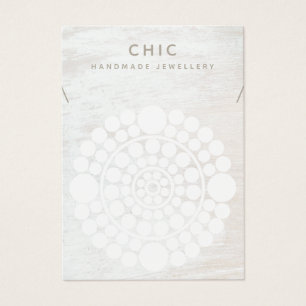 Eleganter Necklace White Wood Circle Display Holde