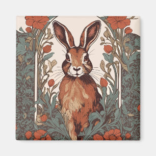 Eleganter neugieriger Hase, inspiriert von William Magnet