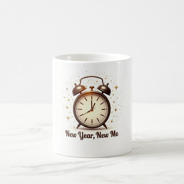 Eleganter Neujahrs-Neue-Mich-Becher Kaffeetasse (Mittel)
