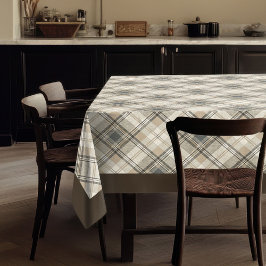 Eleganter neutraler Tablettentext, purer geometris Tischdecke