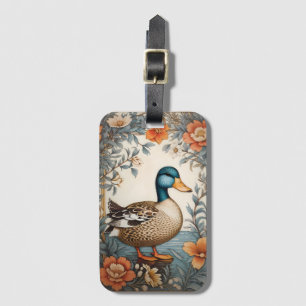 Eleganter Niedlicher Klumpen Vintag floraler Duck Gepäckanhänger
