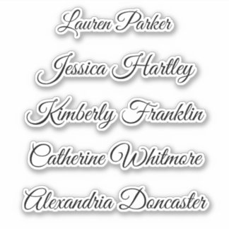 Eleganter niedlicher whimsical-Skriptname gehört z Aufkleber